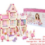 Wooden Bricks Patchwork Princess House Building 298pcs