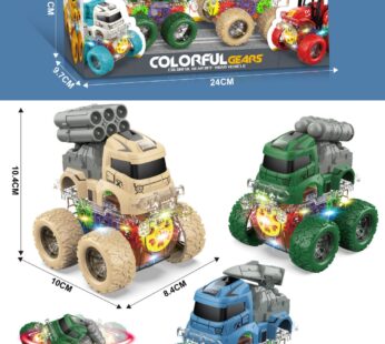 Colorful/Four-Wheel Drive/Dual Inertia Stunt Military Vehicle