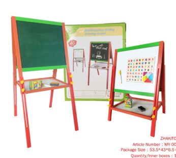 Wooden easel black and white double-sided liftable LEARNING BOARD