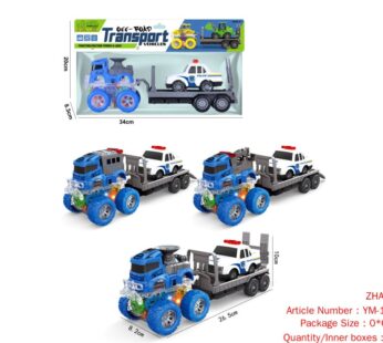 Colorful/Four-Wheel Drive/Double Inertia Stunt Police Car Drag Warrior Cartoon Police Car