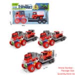 Colorful/Four-Wheel Drive/Double Inertia Stunt Fire Truck Drag Warrior Cartoon Fire Truck