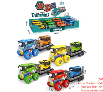 Colorful/Four-Wheel Drive/Double Inertia Stunt Bus Drag Warrior School Bus