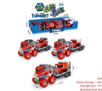 Colorful/Four-Wheel Drive/Double Inertia Stunt Fire Truck Drag Warrior Cartoon Fire Truck