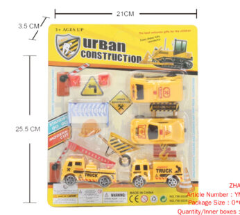 Taxi engineering vehicle with road markings