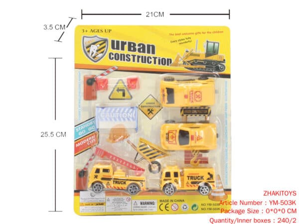 Taxi engineering vehicle with road markings