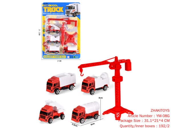 Sliding suit fire truck 4 car accessories