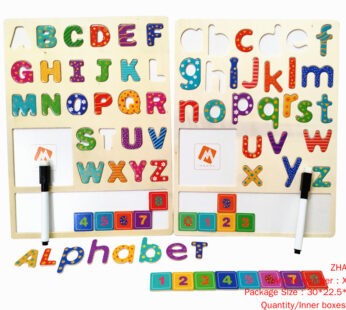 Wooden Multifunctional Learning Cognitive Board Alphanumeric