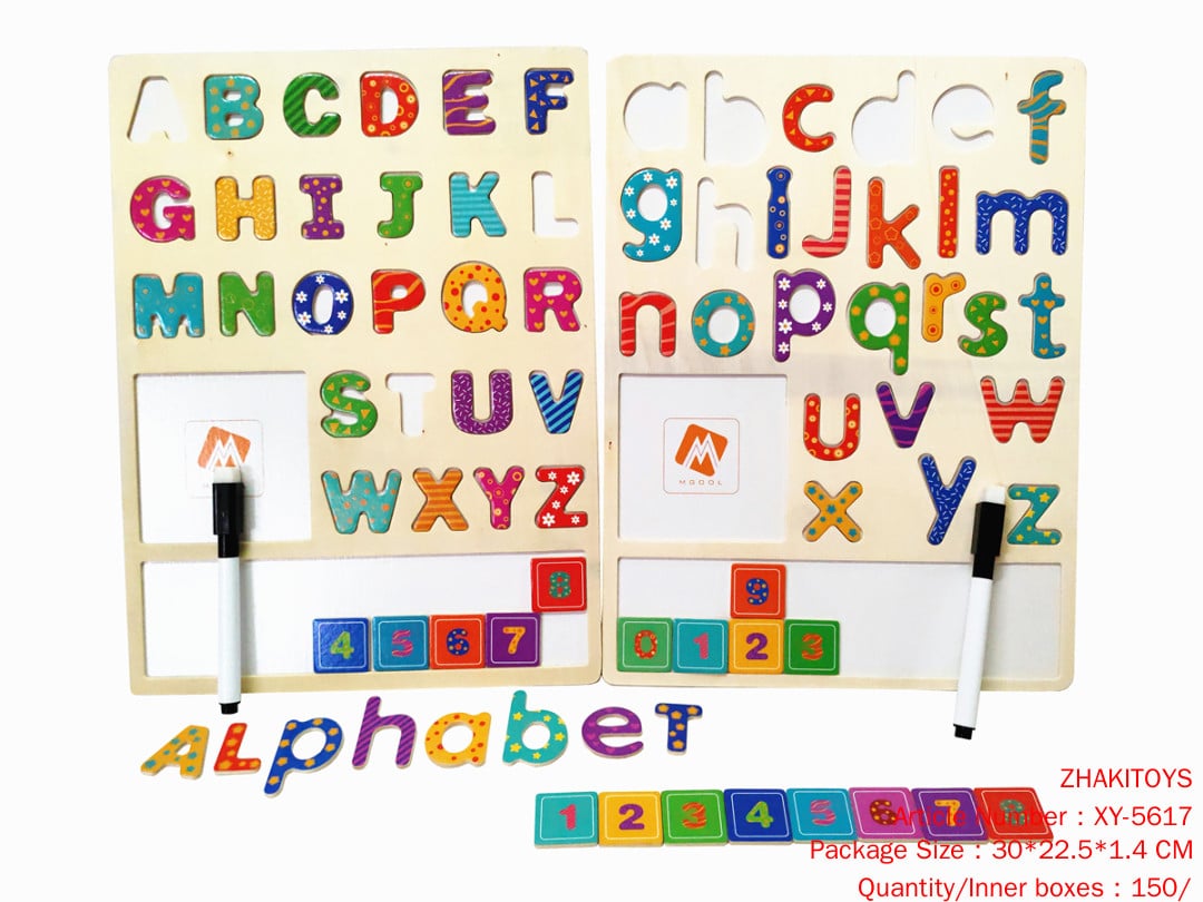 Wooden Multifunctional Learning Cognitive Board Alphanumeric