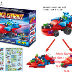 EVA assembled building blocks space vehicle-Pioneer No. 1 chariot building blocks (EVA and plastic)