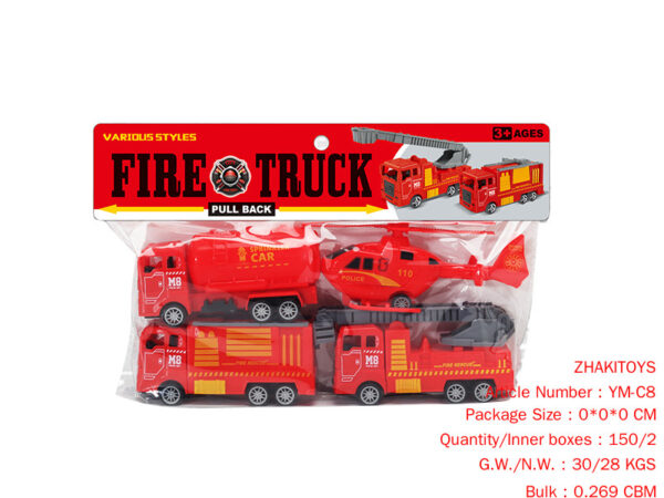 Huili fire truck/plane (4 PCs)