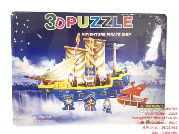 Thermosetting Film Pirate Ship 3D Puzzle
