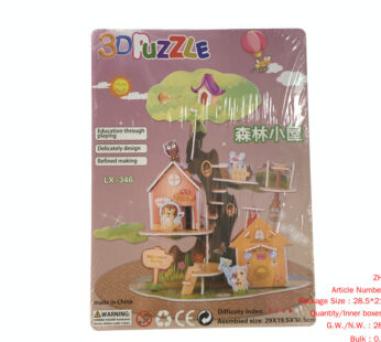 Heat Shrinkable Film Forest Cabin 3D Puzzle