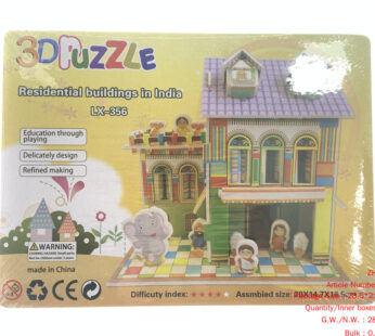 Home 27 Heat Shrinkable Film Indian Style House 3D Puzzle
