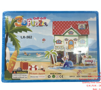 Heat shrinkable film summer 3D puzzle