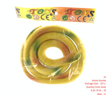 Soft rubber simulation flat-headed snake 1m (multi-color mixed)