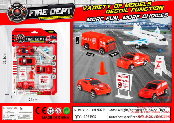 Taxi fire truck set