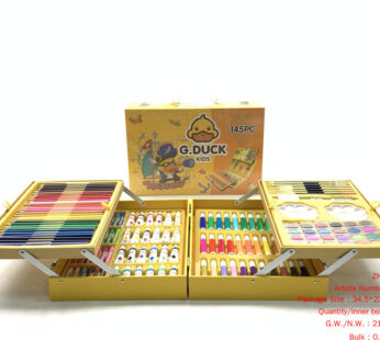 Small Yellow Duck 145 Brushes Watercolor Pen Stationery Painting Kit