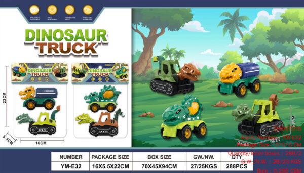 Warrior Dinosaur Car Series PVC Bags 2
