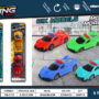 2 Sliding Sports Cars (3 Colored Board Mixed)