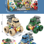 Colorful/Four-Wheel Drive/Dual Inertia Stunt Military Vehicle