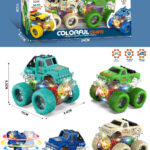 Colorful/Four-Wheel Drive/Dual Inertia Stunt Mop Head Pickup Truck