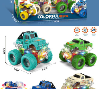 Colorful/Four-Wheel Drive/Dual Inertia Stunt Mop Head Pickup Truck