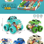 Colorful/Four-Wheel Drive/Dual Inertial Stunt Mop Head Pickup Truck Display Box