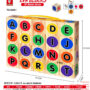 Wood grain EVA Bricks English digital figure Bricks box 20pcs