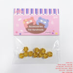 Alloy Straight Hole Golden Rose Beads (10 PCs)