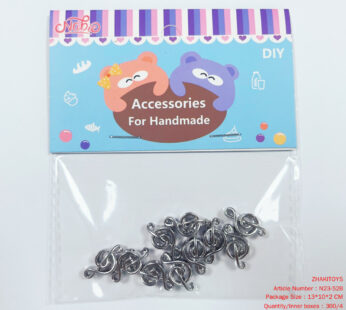 Alloy Straight Hole Silver Note Beads (10 PCs)