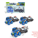 Colorful/Four-Wheel Drive/Double Inertia Stunt Police Car Drag Warrior Cartoon Police Car