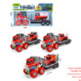 Colorful/Four-Wheel Drive/Double Inertia Stunt Fire Truck Drag Warrior Cartoon Fire Truck