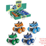 Dual Inertia/Four-Wheel Drive/Spring/Stunt Space Cartoon Car 12 PCs