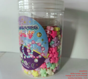 Thick Five-Pointed Star Beads (Candy Color Mixed Color) about 655 Tablets