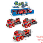 Colorful/Four-Wheel Drive/Double Inertia Stunt Fire Truck Drag Warrior Cartoon Fire Truck