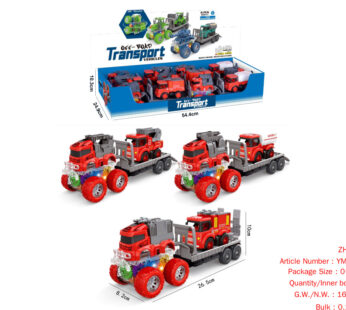 Colorful/Four-Wheel Drive/Double Inertia Stunt Fire Truck Drag Warrior Cartoon Fire Truck