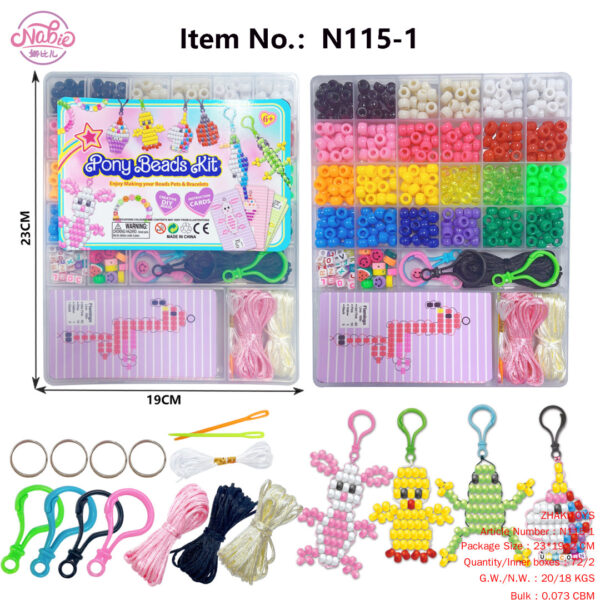 DIY Small Animal & Bracelet (Pony Pony Beads Material Set Box 29 Grid)