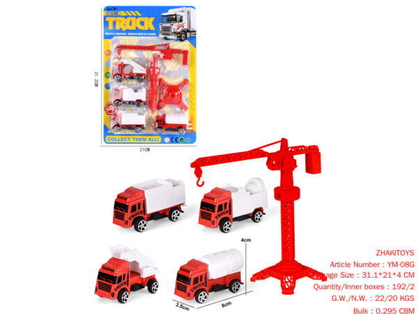 Sliding suit fire truck 4 car accessories