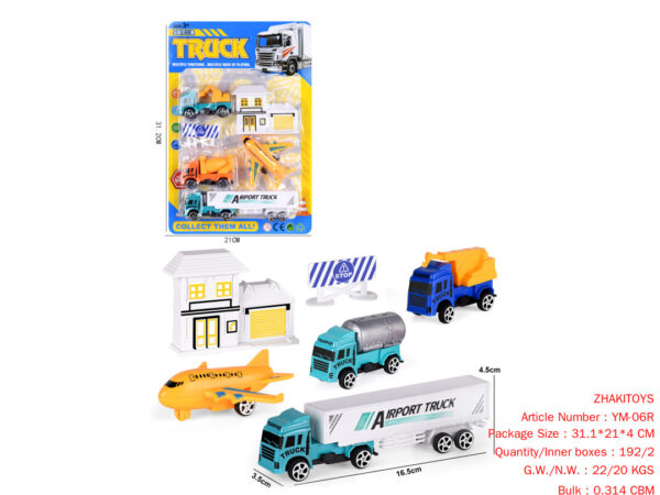 Slide Set Cartoon CHILDREN TRUCK 3 Cars 1 Plane 1 Barricade 1 House