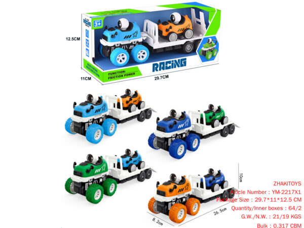 Friction Stunt Space Cartoon Car/Space Pull-Back Cartoon Car