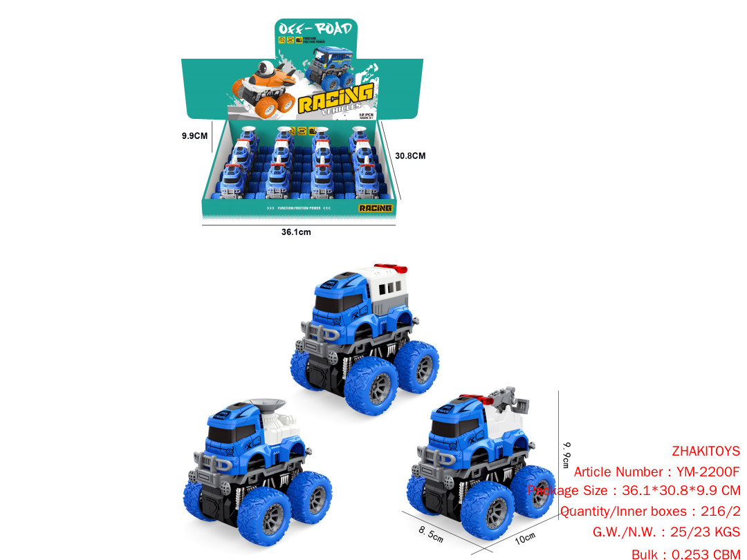 Friction Stunt Police Car 3 Friction Stunt Police Car