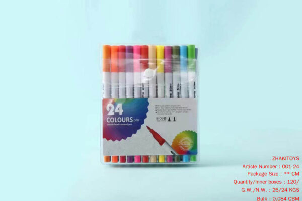 Double Head Watercolor Pen 24pcs