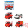 Pull-Back City Fire Brigade Fire Engine