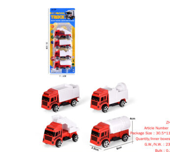 Slide suction plate fire truck 4 PCS truck