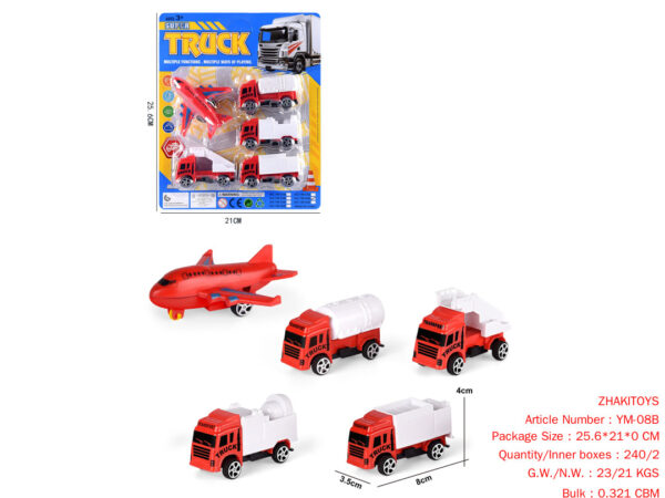 Slide suction plate fire truck 4 PCS truck 1 aircraft