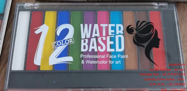 12-Color Long Watercolor Pink