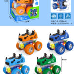 (GCC) Colorful/Four-Wheel Drive/Dual Inertial Stunt Space Cartoon Car (with Light)