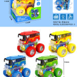 (GCC) Colorful/Four-Wheel Drive/Dual Inertia Stunt Bus (with Light)