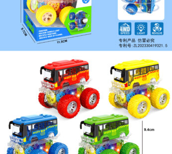 (GCC) Colorful/Four-Wheel Drive/Dual Inertia Stunt Bus (with Light)