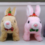 Chirping Walking Christmas Knot Short Hair Rabbit (4 Colors Mixed)